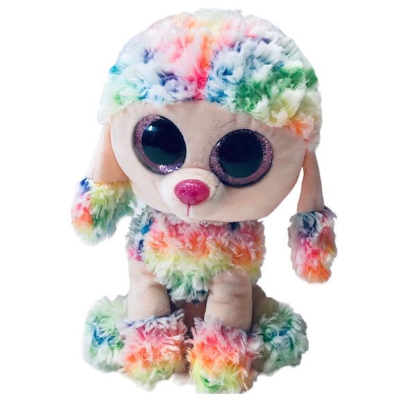 TY Beanie Boos - Rainbow Poodle - 9” Tall - Picture 1 of 11